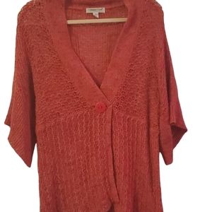 Coldwater Creek Crochet Cardigan Size L